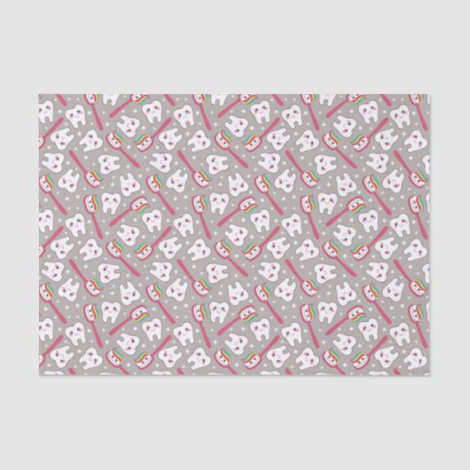 Rainbow Teeth Pattern Tissuepapier (Voorkant)