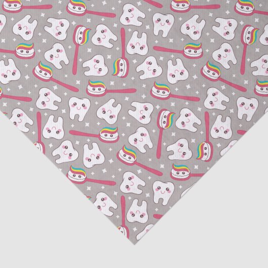 Rainbow Teeth Pattern Tissuepapier (Detail)