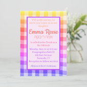 Rainbow-tekst voor regenboogpicknick-uitnodiging kaart (Staand voorkant)