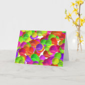 Rainbow Tennis Ball Birthday Wishes Kaart (Gele Bloem)