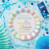 Rainbow Tent Circus Carnaval Verjaardagsfeestje Bo Papieren Bordje (Feest)