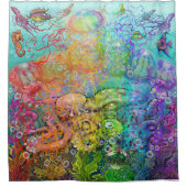 Rainbow Tentacles Douchegordijn (Voorkant)