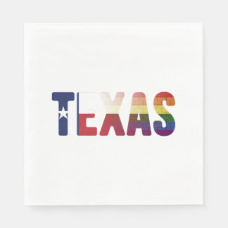 Rainbow Texas Flag Design voor trotse LGBT Texaan Servet