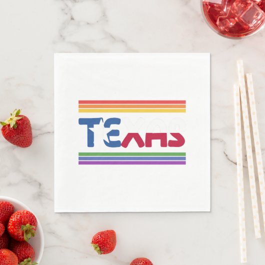 Rainbow Texas Flag Design voor trotse LGBT+ Texane Servet (Insitu)