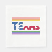 Rainbow Texas Flag Design voor trotse LGBT+ Texane Servet (Voorkant)