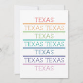 Rainbow Texas, Texas, Texas Bedankkaart (Voorkant)