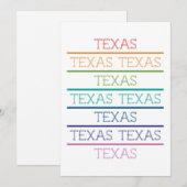 Rainbow Texas, Texas, Texas Bedankkaart (Voorkant / Achterkant)
