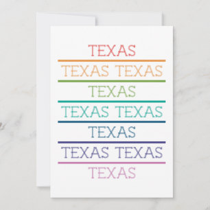 Rainbow Texas, Texas, Texas Bedankkaart