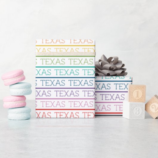 Rainbow Texas, Texas, Texas Cadeaupapier (Baby Shower)