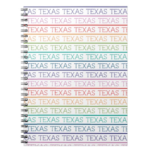 Rainbow Texas, Texas, Texas Notitieboek (Voorkant)