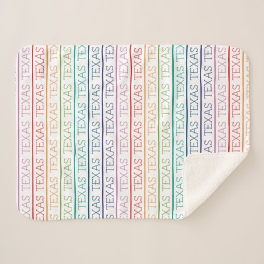 Rainbow Texas, Texas, Texas Sherpa Deken (Voorkant (horizontaal))