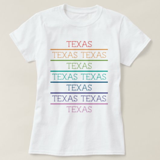 Rainbow Texas, Texas, Texas T-shirt (Design voorkant)