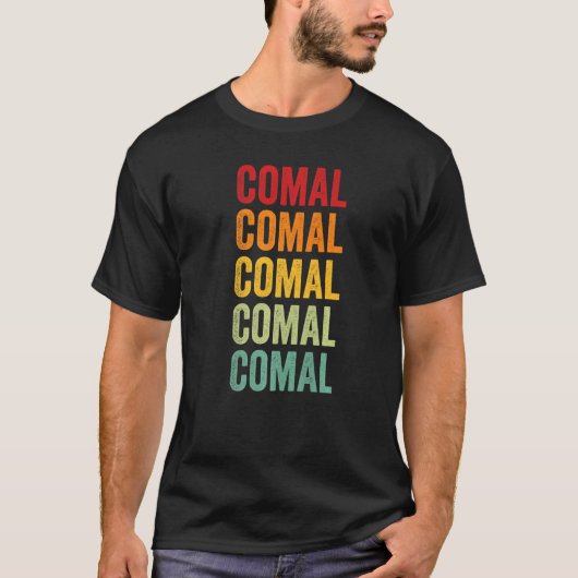 Rainbow Text Comal County Texas T-shirt (Voorkant)
