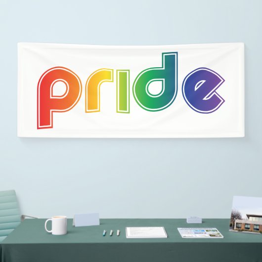 Rainbow Text Gay Pride Banner (Beurs)