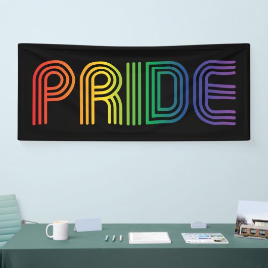 Rainbow Text Gay Pride Banner (Beurs)