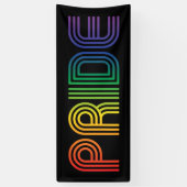 Rainbow Text Gay Pride Banner (Verticaal)
