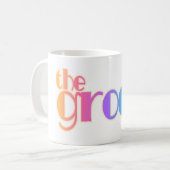 Rainbow Text Groom Koffiemok (Voorkant links)