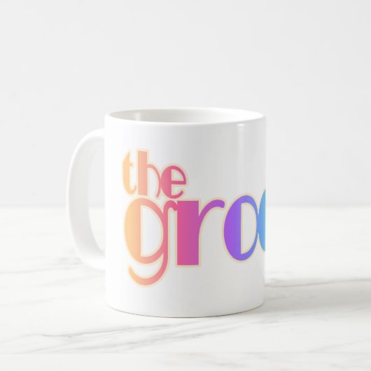 Rainbow Text Groom Koffiemok (Voorkant links)