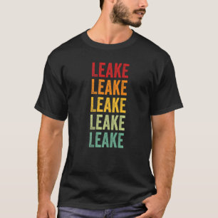 Rainbow Text in Leake County Mississippi T-shirt