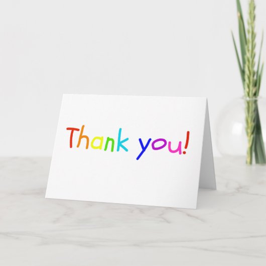 Rainbow Thank You Card van het Kind Bedankkaart (Voorkant)