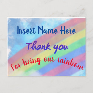 Rainbow Thank You Postcard Briefkaart