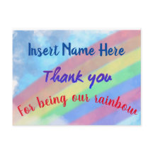 Rainbow Thank You Postcard