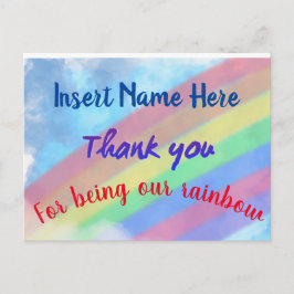 Rainbow Thank You Postcard Briefkaart