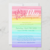 Rainbow Them Birthday Colorful Waterverf Ombre Save The Date (Voorkant)