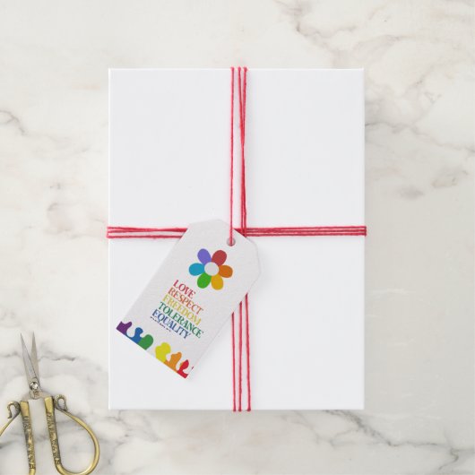 Rainbow thema Pride Maand Pride LGBTQIA Cadeaulabel (Met Touw)