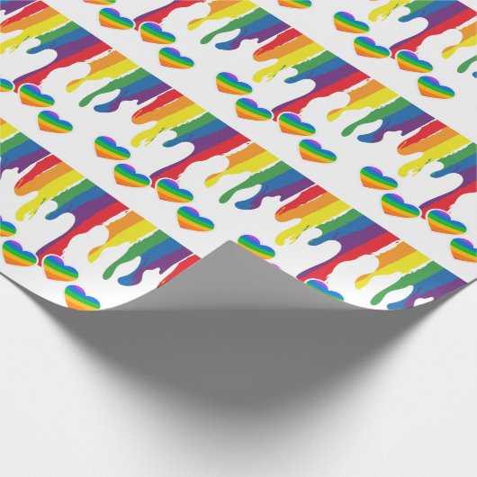 Rainbow thema Pride Maand Pride LGBTQIA Cadeaupapier (Hoek)