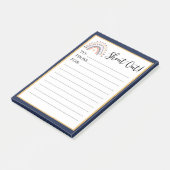 Rainbow Theme Happy Teacher Mail Post Post-it® Notes (Schuin)