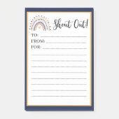 Rainbow Theme Happy Teacher Mail Post Post-it® Notes (Voorkant)