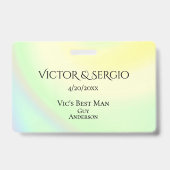 Rainbow Theme Weddenschap ID Dubbelzijdig Badge (Back)