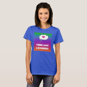 Rainbow Think Love and Kindness Women's T-Shirt (Voorkant volledig)