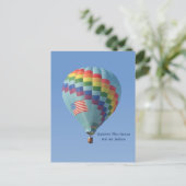 Rainbow Thru Heaven Hot Air ballon Briefkaart (Staand voorkant)