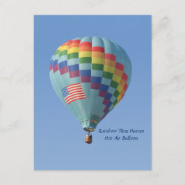 Rainbow Thru Heaven Hot Air ballon Briefkaart