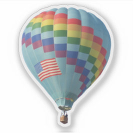 Rainbow Thru Heaven Hot Air ballon Sticker