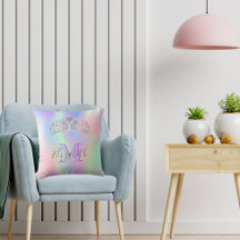 Rainbow tiara crown roze monogram holographic