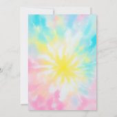 Rainbow Tie Dye 2e verjaardag uitnodiging (Achterkant)