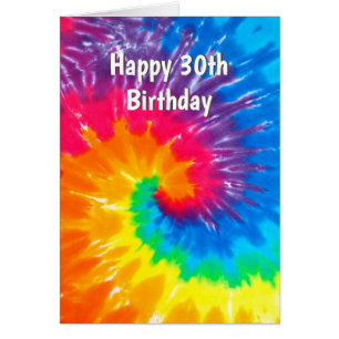 Rainbow Tie Dye 30th Birthday