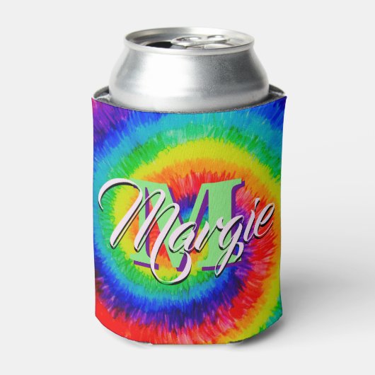 Rainbow Tie-Dye Alcohol Ink Blikjeskoeler (Blikje Voorkant)