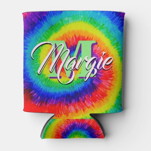 Rainbow Tie-Dye Alcohol Ink Blikjeskoeler (Voorkant)