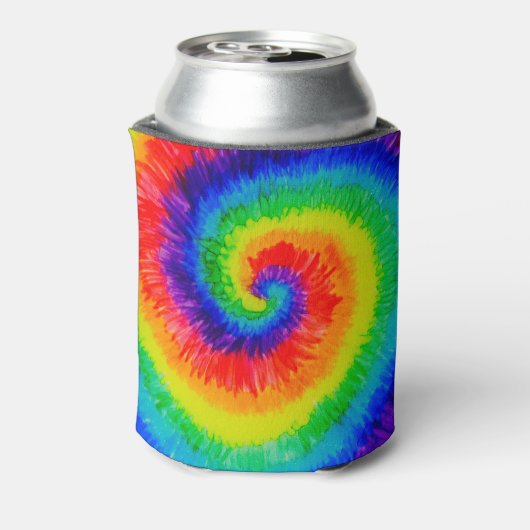 Rainbow Tie-Dye Alcohol Ink Blikjeskoeler (Blikje Achterkant)