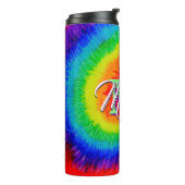 Rainbow Tie-Dye Alcohol Ink Thermosbeker (Gedraaid links)