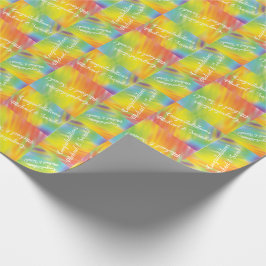 Rainbow Tie Dye Baby shower Cadeaupapier