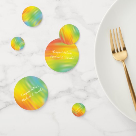 Rainbow Tie Dye Baby shower Confetti (Groep)