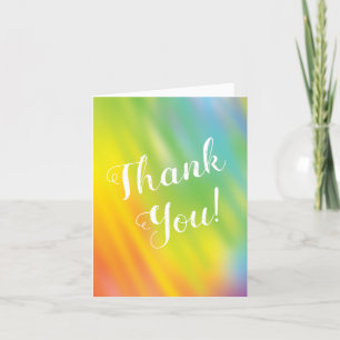 Rainbow Tie Dye Baby shower Dank u Kaarten