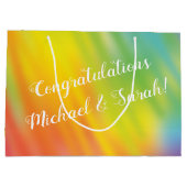 Rainbow Tie Dye Baby shower Groot Cadeauzakje (Achterkant)