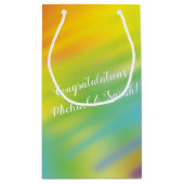 Rainbow Tie Dye Baby shower Klein Cadeauzakje (Achterkant)