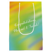 Rainbow Tie Dye Baby shower Medium Cadeauzakje (Achterkant)